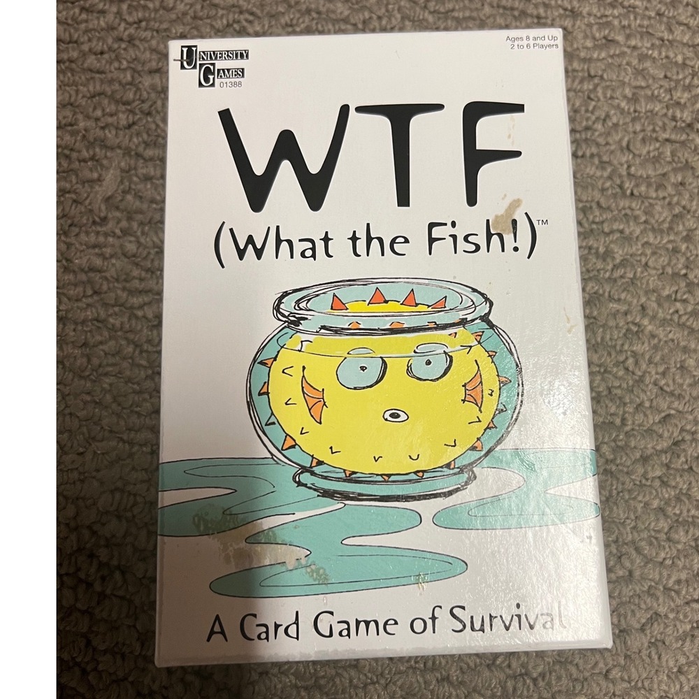 University Games WTF What the Fish! Card Game of Survival 01388 Ages 8+